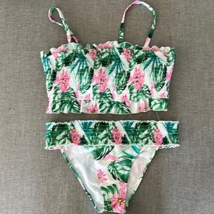 Two piece floral print bikini